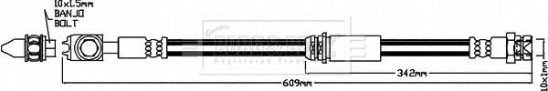 BORG & BECK Тормозной шланг BBH8165